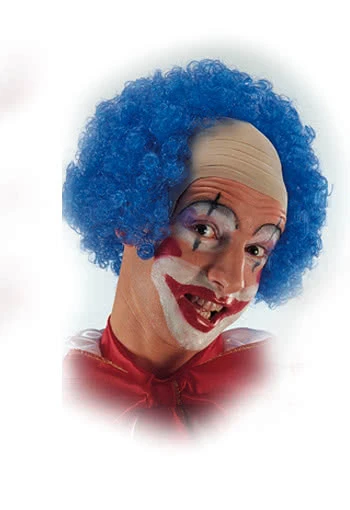 Clown Glatze Mit Blauen Locken 1 Clown Glatze Mit Blauen Locken