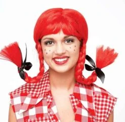 Freches Mädchen Kinderperücke Mit Zöpfen