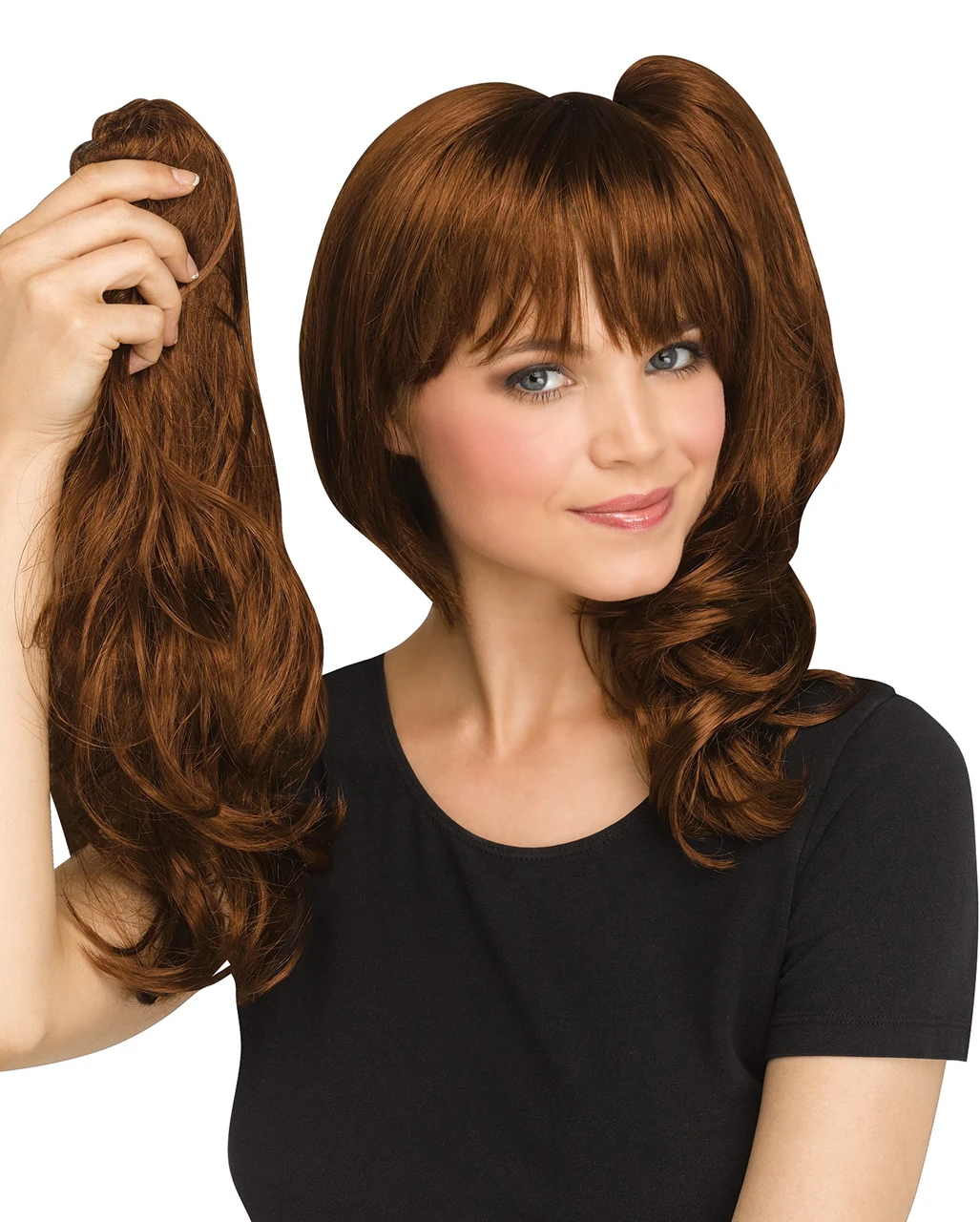 Cosplay Perücke Mit Abnehmbaren Zöpfen Rostrot 1 Cosplay Perücke Mit Abnehmbaren Zöpfen Rostrot