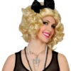 80er Jahre Pop Star Faschingsperücke Mit Schleife