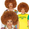 Braune Afro Look Perücke