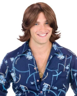 Aufreißer Herren Perücke Braun