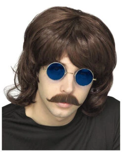 Braune 70er Jahre Perücke