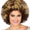 Braun-blonde 70er Afro Perücke