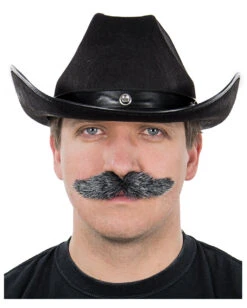 Schnurrbart Schwarz-Grau Meliert