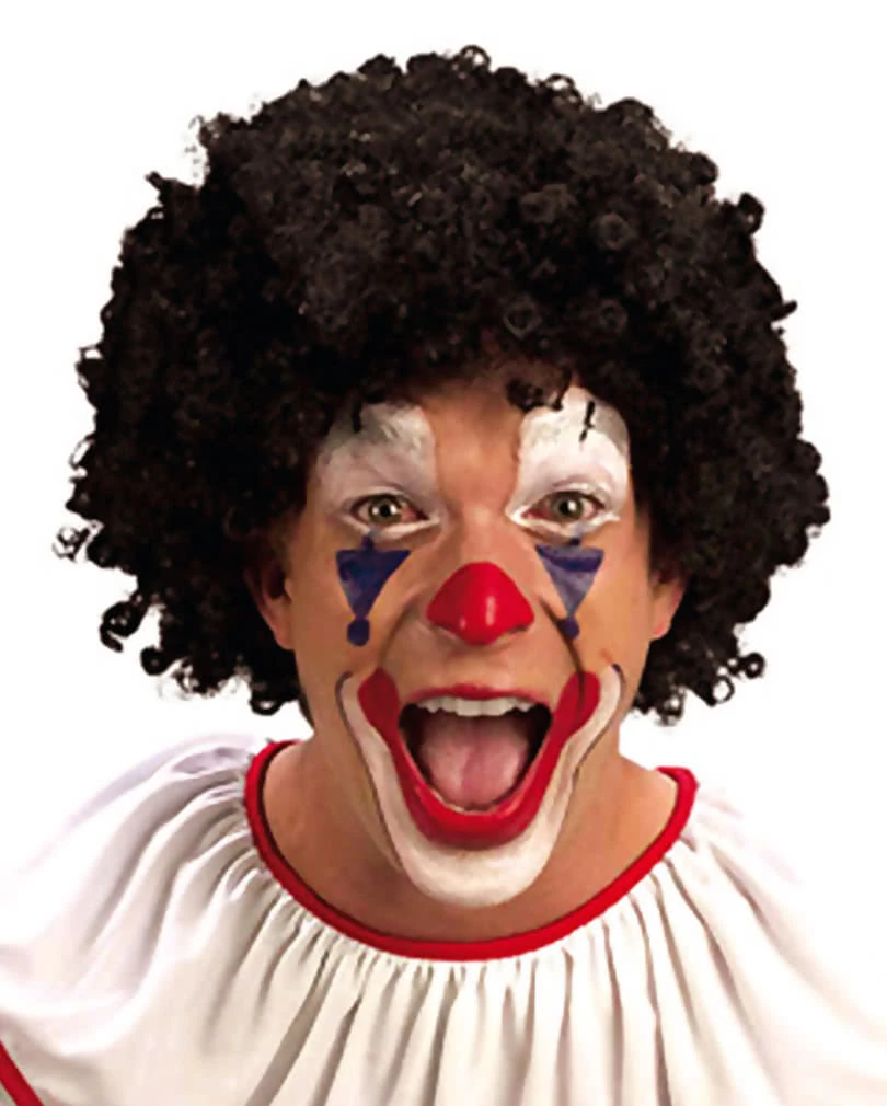 Schwarze Clown Perücke 1 Schwarze Clown Perücke