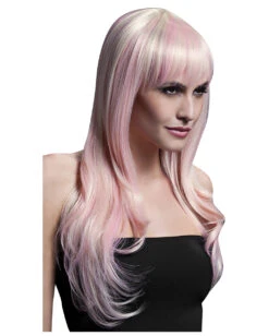 Sienna Damen Perücke Blond Pink