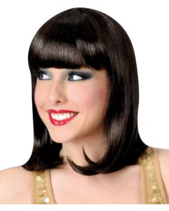 Braune Damen Perücke Mit Pony