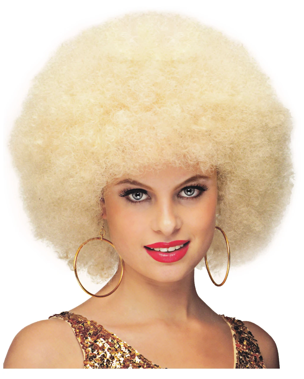 Blonde Deluxe Jumbo Afro Perücke 1 Blonde Deluxe Jumbo Afro Perücke