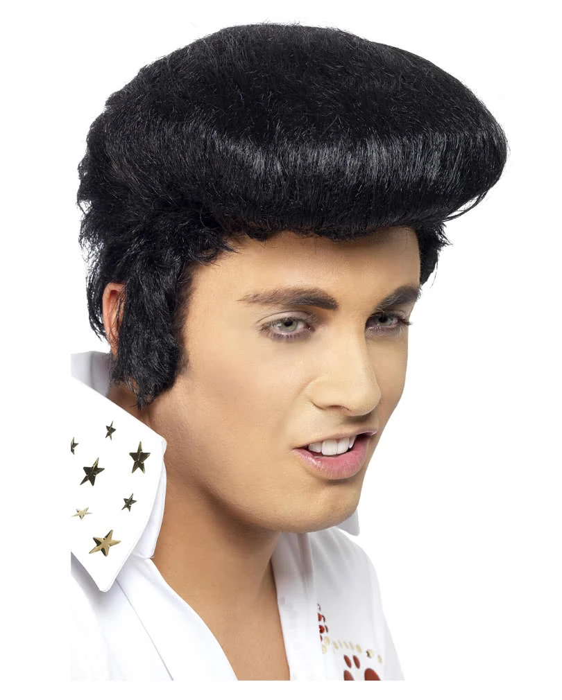 Elvis Perücke Mit Koteletten 1 Elvis Perücke Mit Koteletten