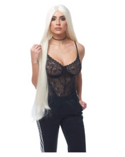 Blonde Perücke Kim Extra Lang