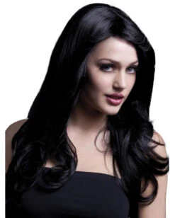 Nicole Damen Perücke Schwarz