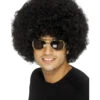 Schwarze Funky Afro Perücke