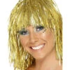 Goldene Lametta Perücke