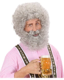 Perücke Mit Vollbart Grau -Halloween Perücken Geschäft graue maennerperuecke mit vollbart seemanns peruecke zwergen peruecke herren peruecke 8800987 03