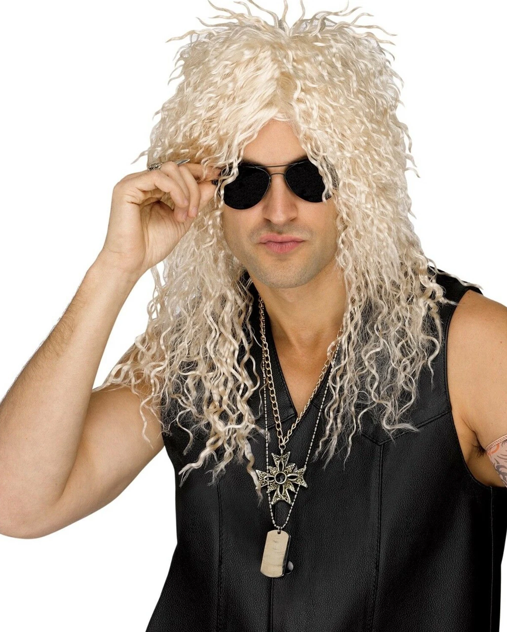 Heavy Metal Perücke Blond 1 Heavy Metal Perücke Blond