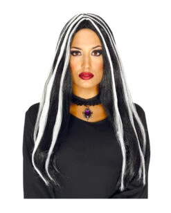 Gesträhnte Hexen Langhaarperücke