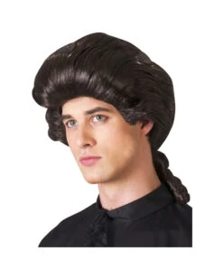 Braune Barock Perücke