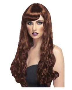 Braune Langhaar Perücke Desire