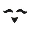 3-teiliger Musketier-Bart Schwarz