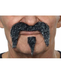 Schwarz-Weißer D´Artagnan Bart