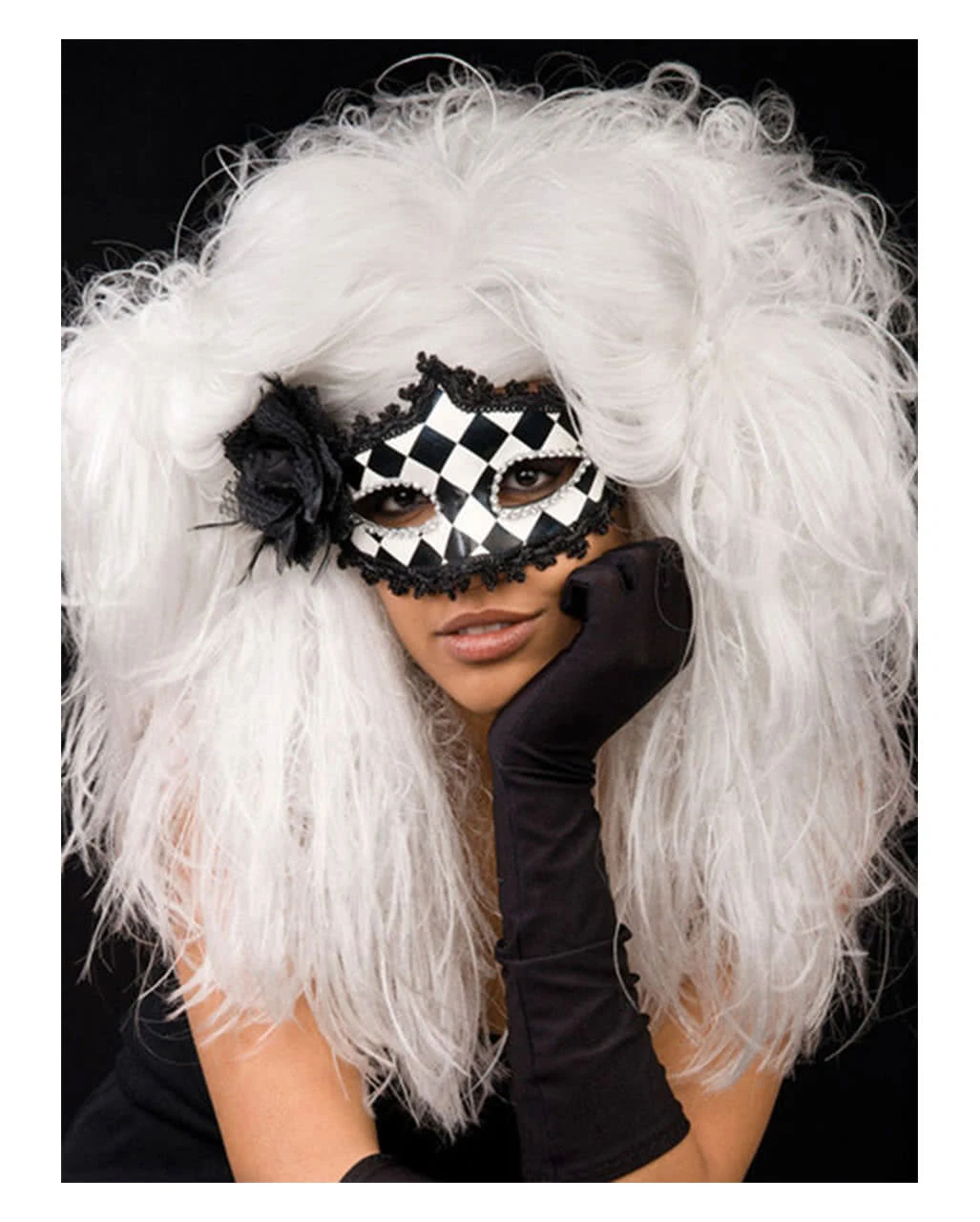 Barockperücke Venezia Weiß 1 Barockperücke Venezia Weiß