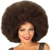 XL Afro Perücke Braun
