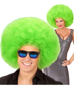 Halloween Perücken Geschäft 9 XL Afro Perücke Grün