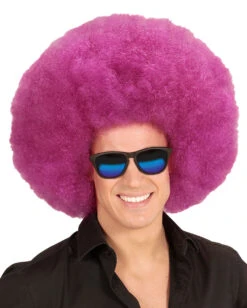 XL Afro Perücke Lila -Halloween Perücken Geschäft riesige afro peruecke lila purple oversized afro wig faschingsperuecke karnevals peruecke 38097 03