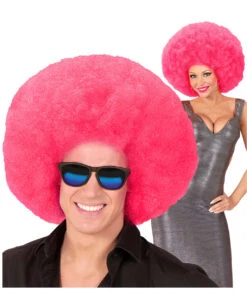 Halloween Perücken Geschäft 11 XL Afro Perücke Pink