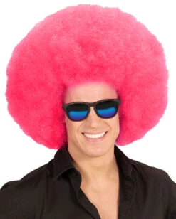 XL Afro Perücke Pink -Halloween Perücken Geschäft riesige afro peruecke pinke pink oversized afro wig faschingsperuecke karnevals peruecke 38101 03