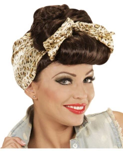 50´s Rockabilly Girl Perücke Mit Haarband