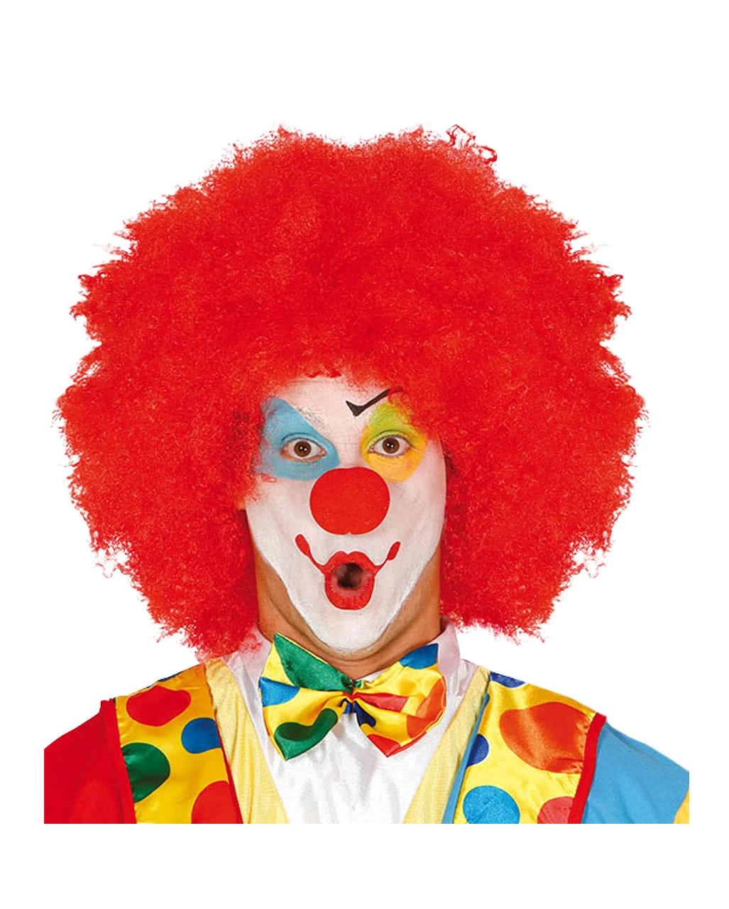 Perücke Afro Clown Rot 1 Perücke Afro Clown Rot