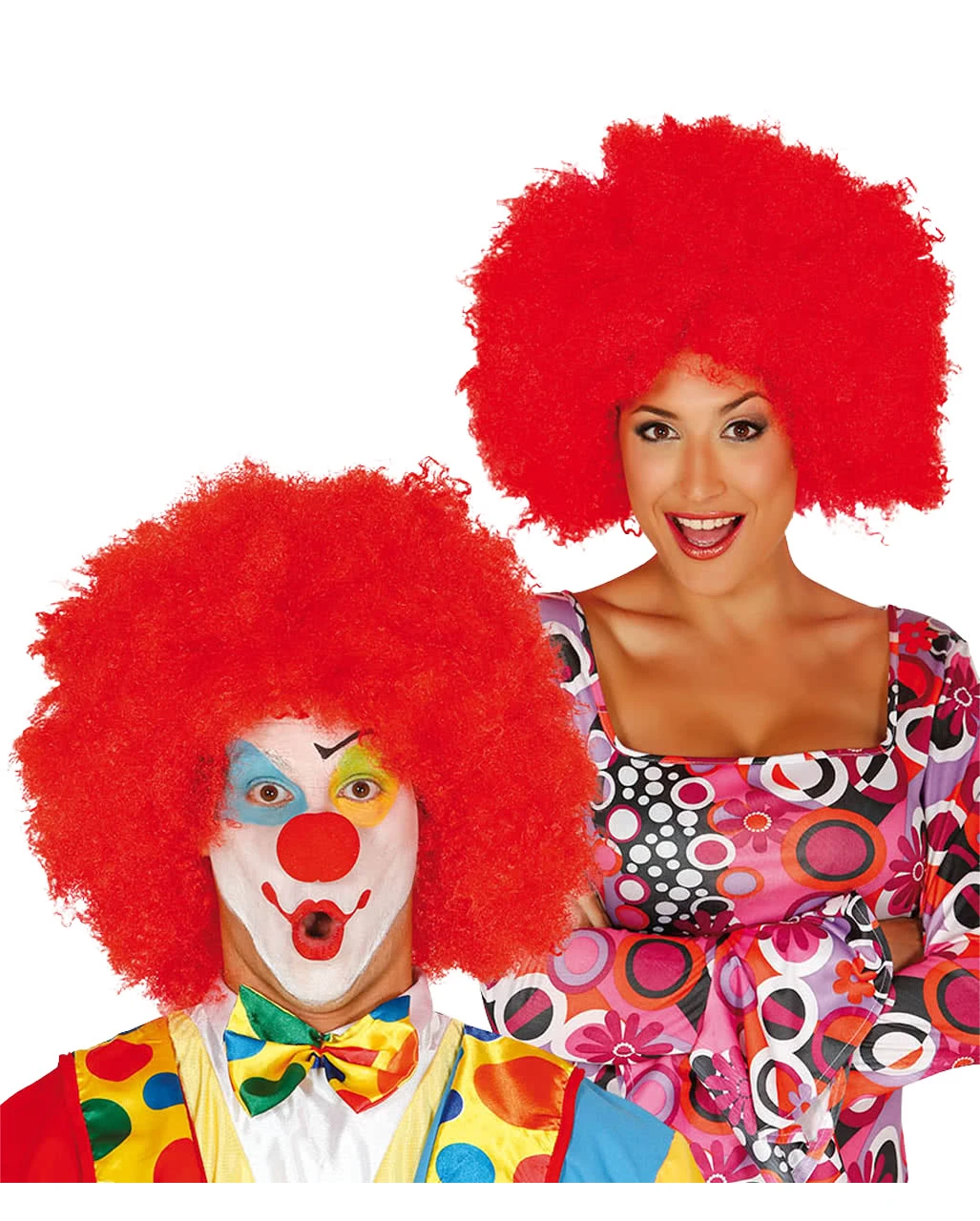 Perücke Afro Clown Rot 2 Perücke Afro Clown Rot – Bild 2