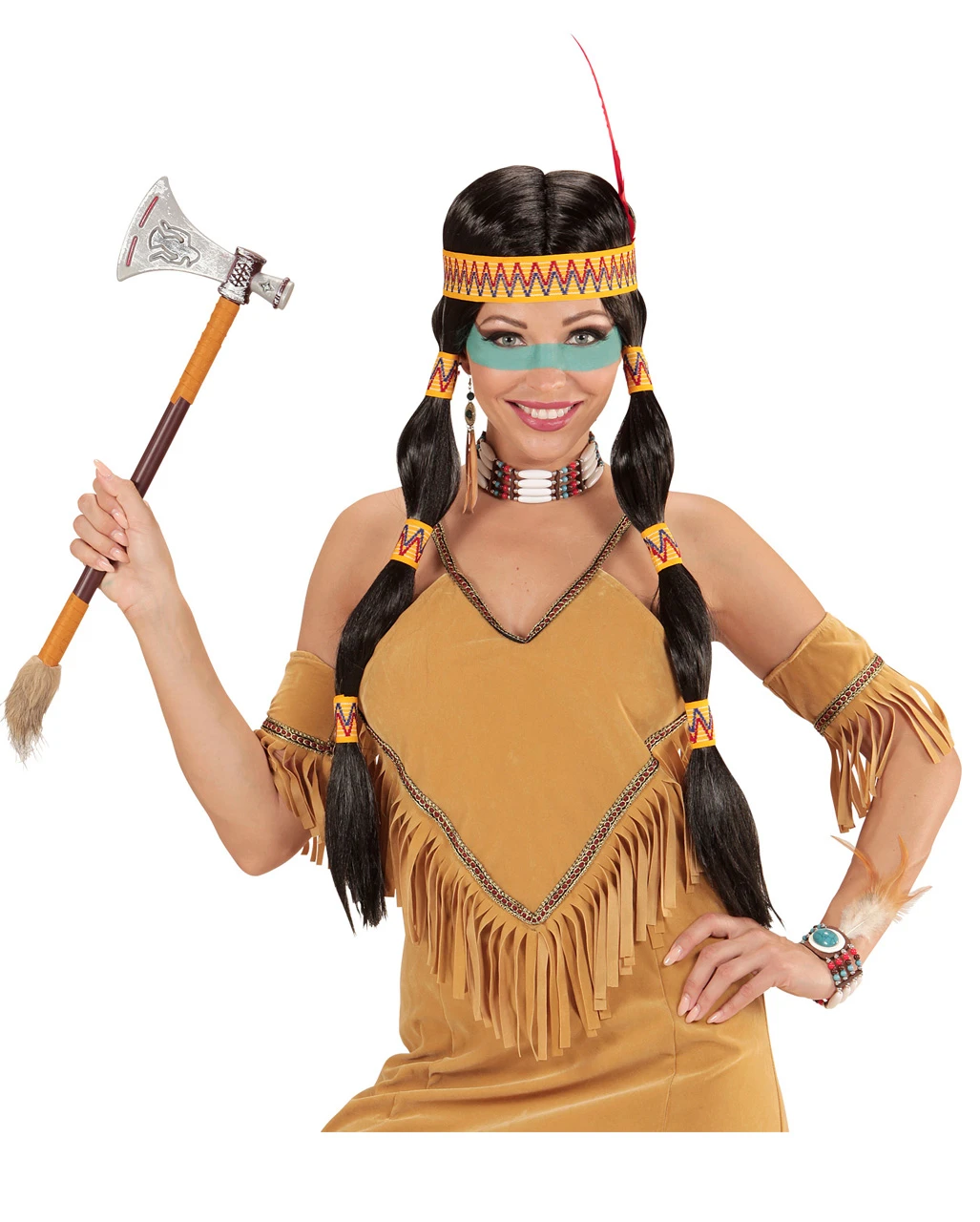 Squaw Indianerperücke 2 Squaw Indianerperücke – Bild 2