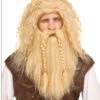 Blonde Viking Perücke Mit Bart