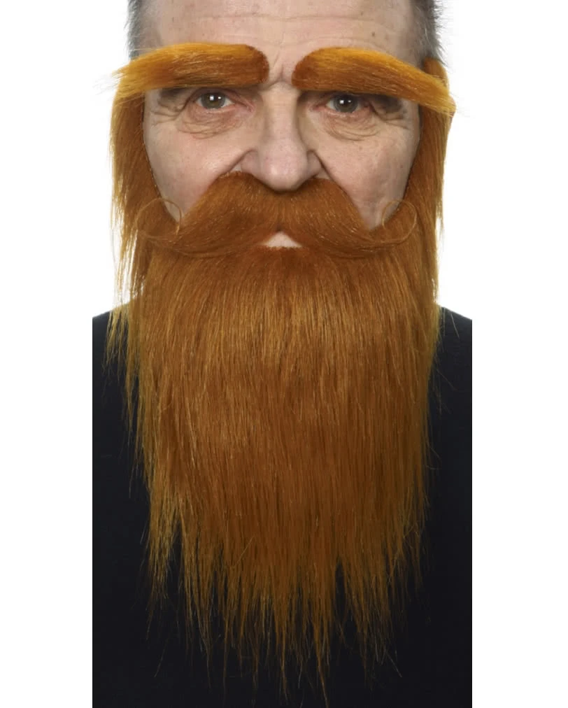 Kupferbrauner Vollbart Mit Schnauzer Und Augenbrauen 1 Kupferbrauner Vollbart Mit Schnauzer Und Augenbrauen