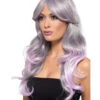Grau-lila Wellen Ombre Langhaar Perücke
