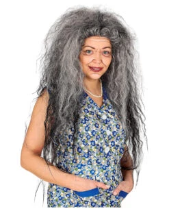 Graue Wilde Hexen Perücke 6 Graue Wilde Hexen Perücke -Halloween Perücken Geschäft wilde hexen peruecke grau halloween hexen peruecke kostuemzubehoer fuer halloween und fasching 52117 2