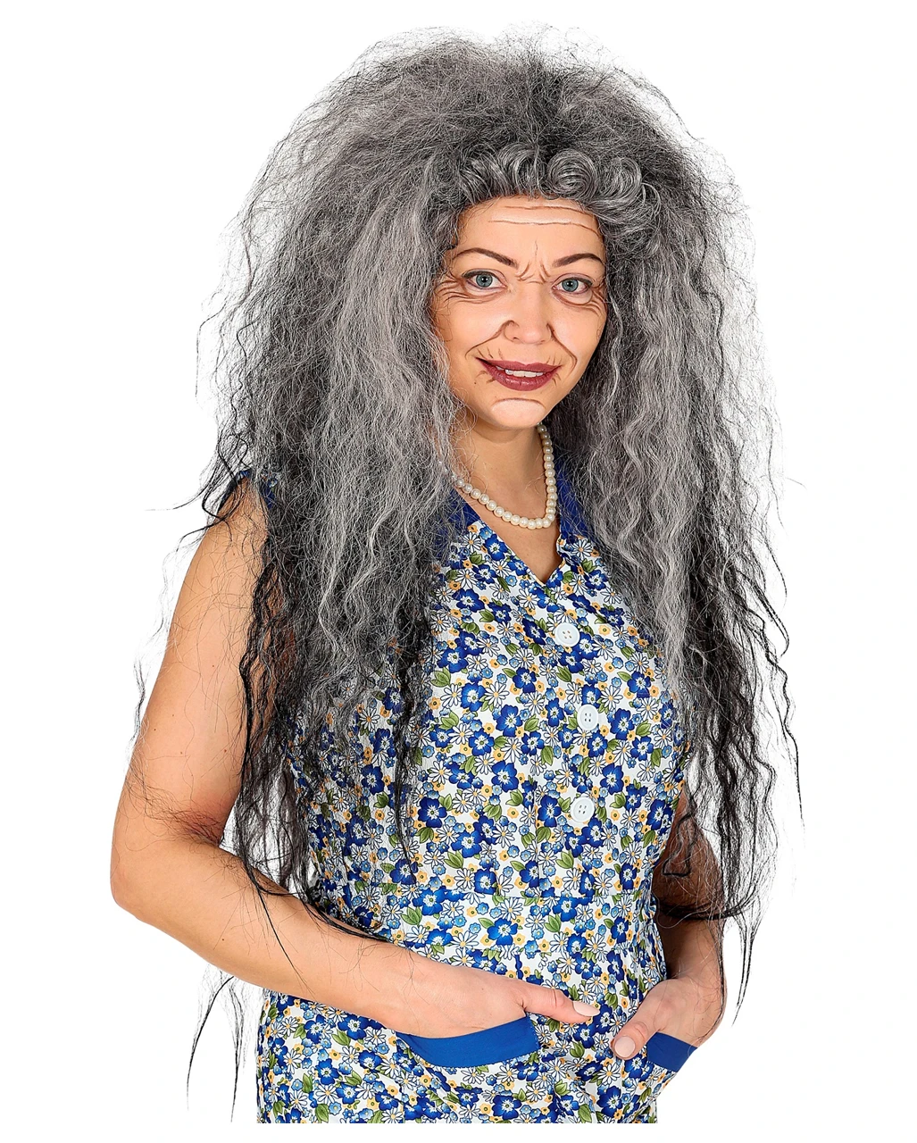 Graue Wilde Hexen Perücke 3 Graue Wilde Hexen Perücke – Bild 3